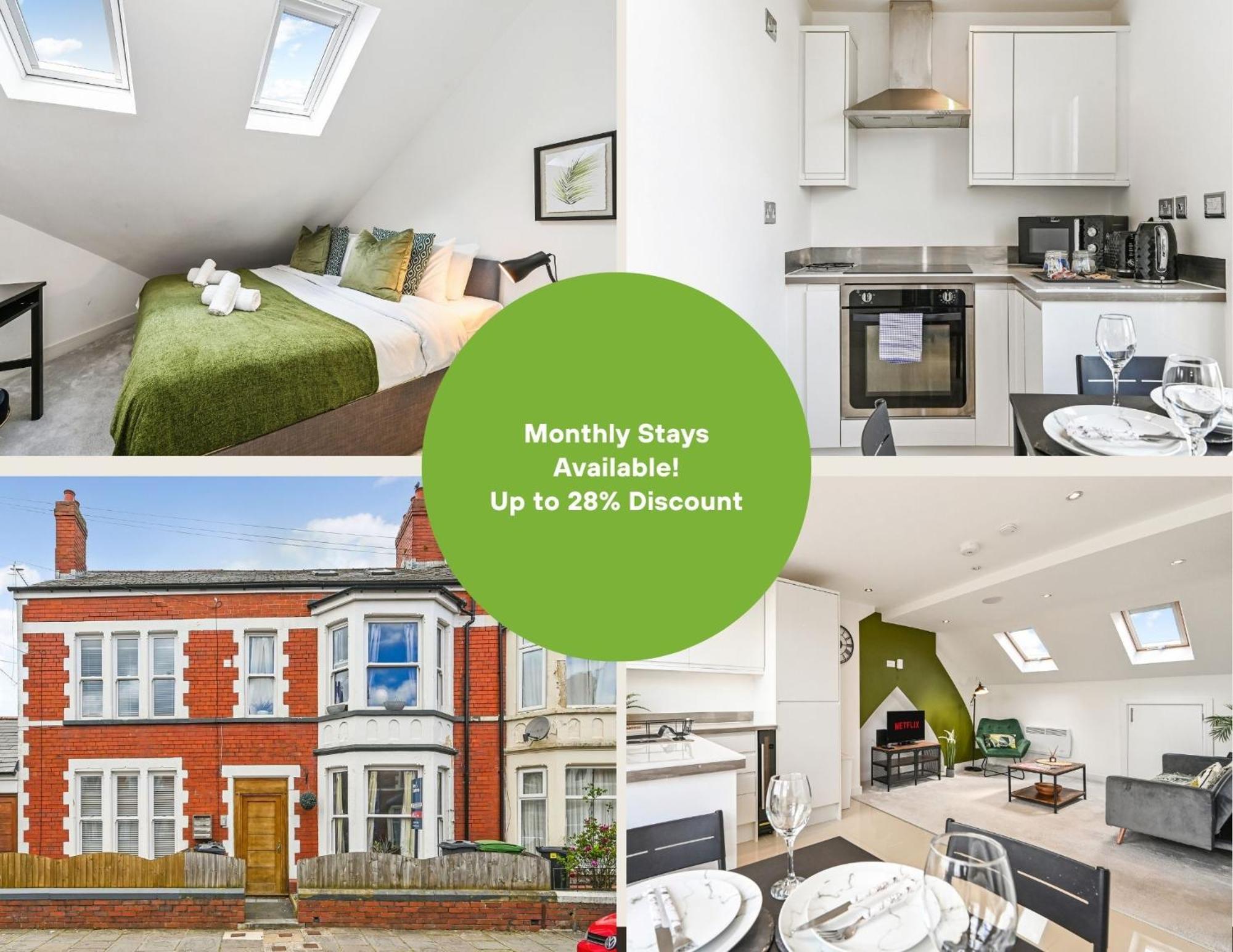 Family 1 Bed Apt Near Cardiff City Centre, Free Parking, Quiet, Secure Neighbourhood ภายนอก รูปภาพ